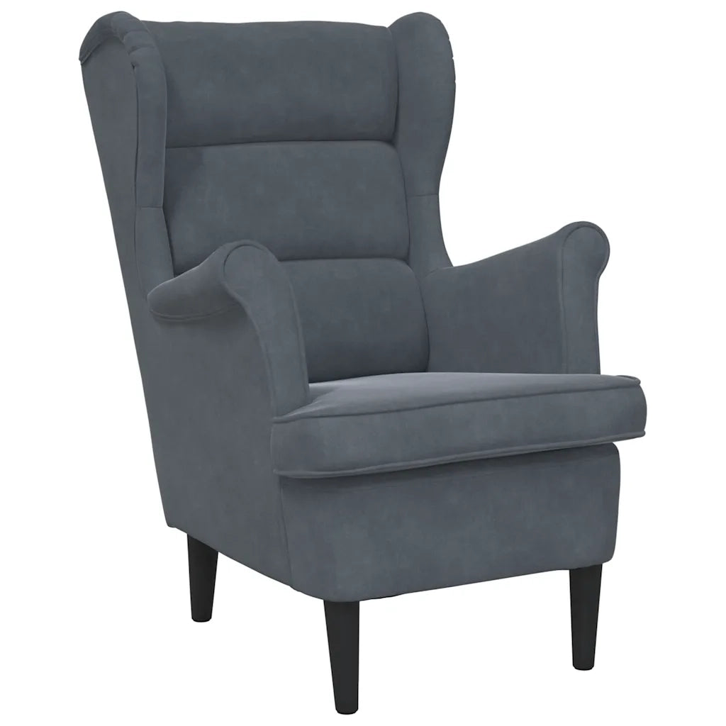 Poltrona | Sedia Relax Grigio Scuro Velluto