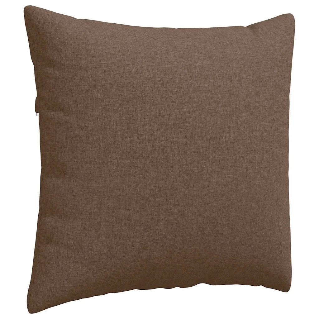 Cuscini da Divano 2 pz | Cuscini per sedie Marrone 50 x 50 cm Tessuto