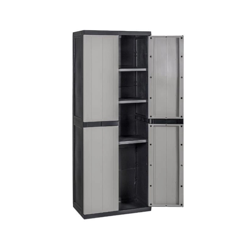 Mobile Armadio Tuttipiani in Resina Bios Midi Warm Grey Black 65 x 37 x 165 cm
