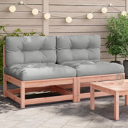 Divano da esterno-Divani Giardino Senza Braccioli con Cuscini 2 pz Legno Douglas 706308