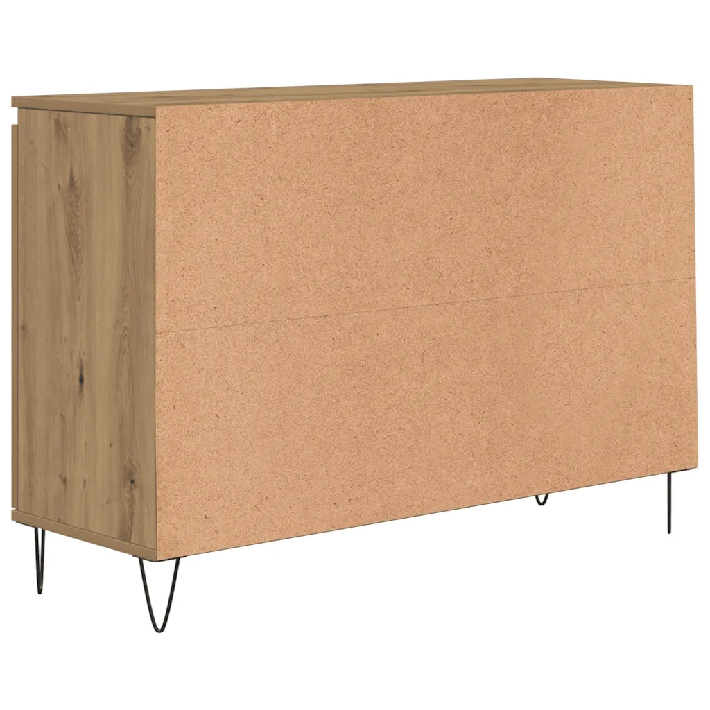 Credenza-Buffet-Armadio da cucina Rovere Artigianale 101,5x35x70 cm in Legno Multistrato 338602