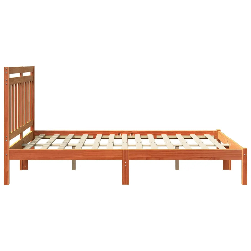 Letto matrimoniale | Letto per adulti | Struttura del letto Marrone cerato 205,5 x 155,5 x 100 cm