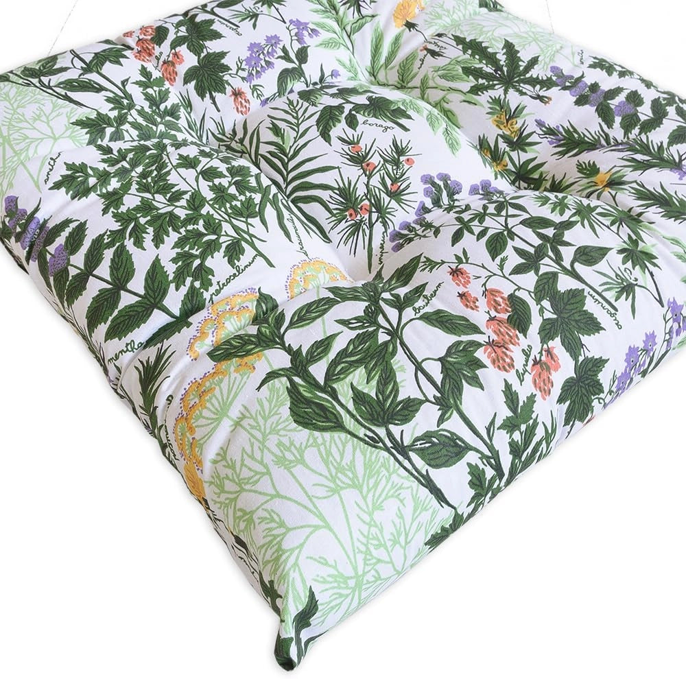 Set 4 Cuscini Sedia Erbetta Montagna Imbottiti Morbida Ovatta Universali Cotone Lavabile