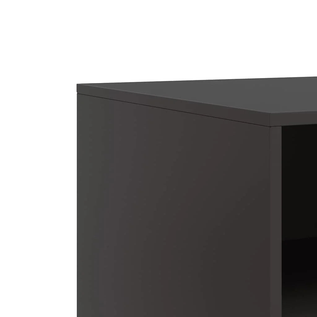 Mobile TV multimediale mensola TV credenza TV adatto per sala da pranzo soggiorno camera da letto 67 x 39 x 44 cm acciaio nero 02_0026147