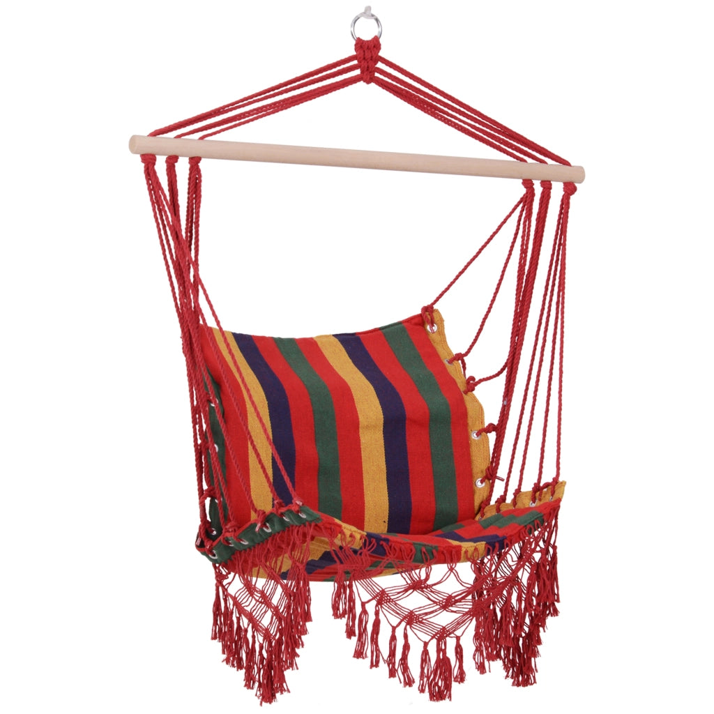 Sedia a dondolo sospesa ¨C zephmum ¨C Multicolor, tessuto di cotone e poliestere, 100x60x100 cm