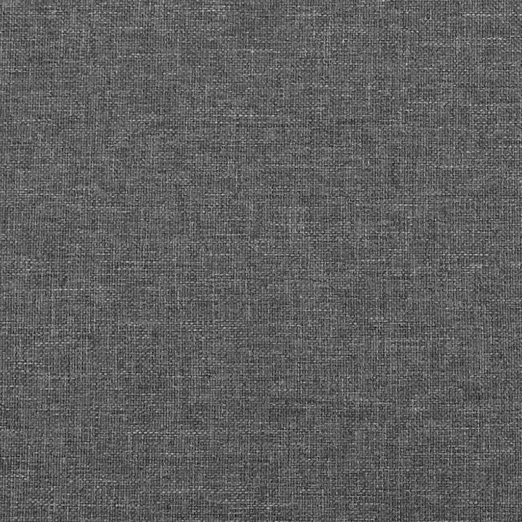 Testiera ad Orecchio-Testata con Orecchie Grigio Scuro 203x16x78/88 cm in Tessuto 990298