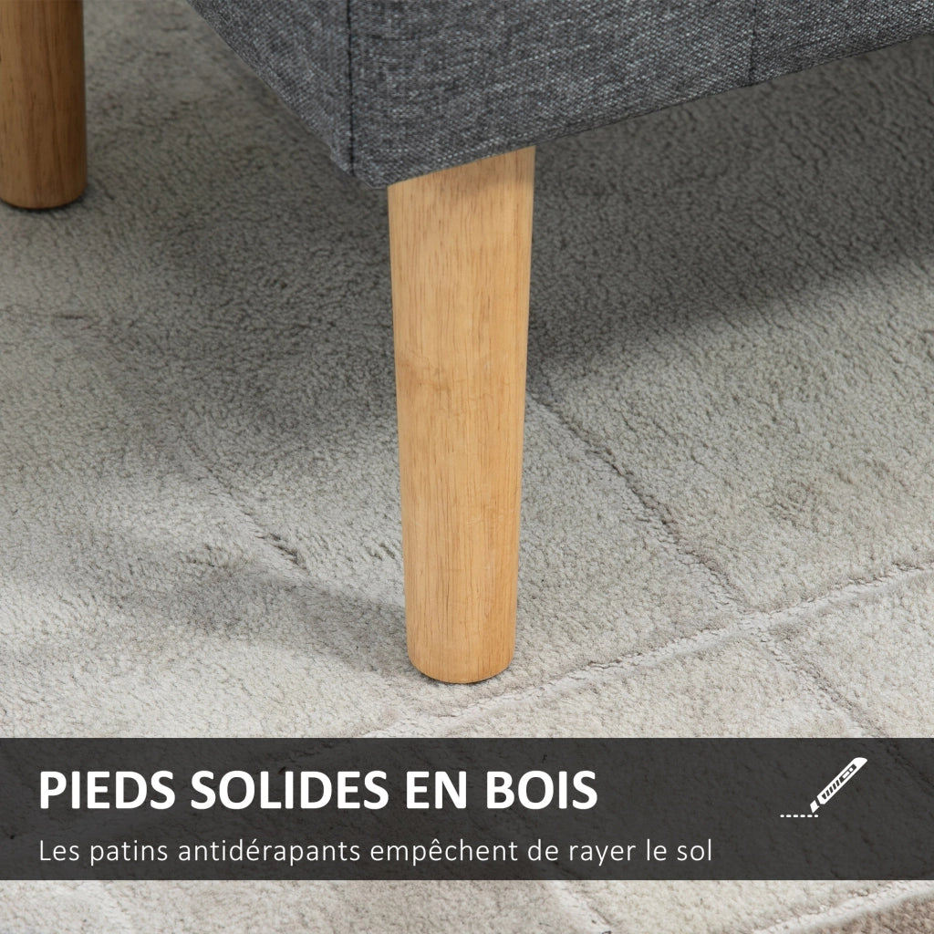 Divano imbottito con cassetti ¨C Minimal ¨C 116x44x58 cm grigio scuro