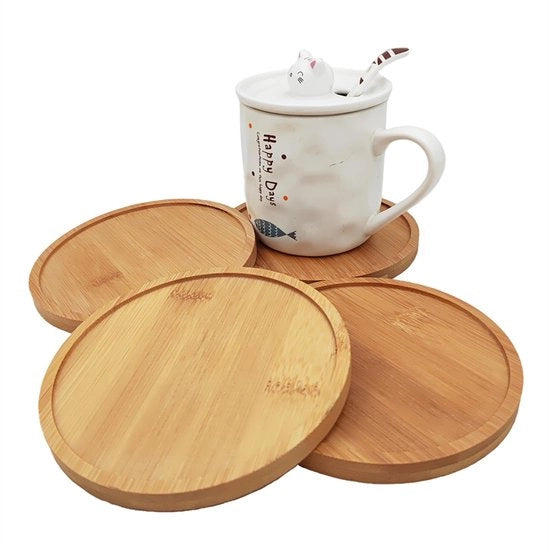 Sostegni di mozaico in bambù - Basi vuote per progetti di artigianato, materiali per mozaico DIY, bicchieri e sostegni per piante, tavoli di artigianato (circolari, L)