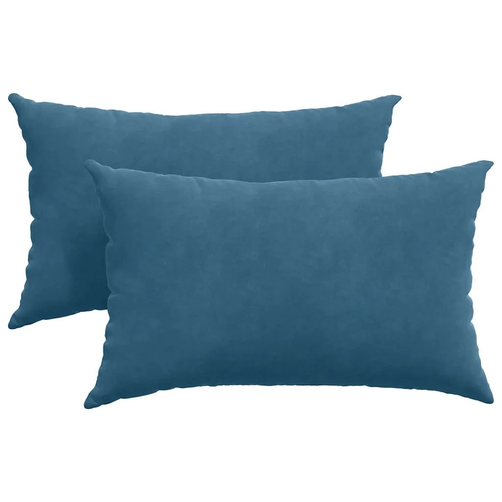Cuscini da Divano 2 pcs Blu 50 x 30 cm Tessuto in Cords 42013626