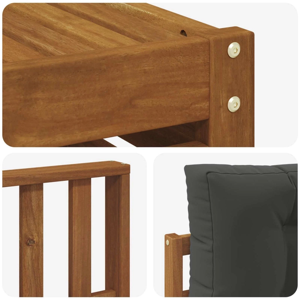 Set di divani da esterno con cuscino 8 pcs Naturale e Antracite 3373132
