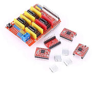 Pannello di espansione CNC V3.0 - 4 Driver A4988 - Interruttore termico - DC 12V-36V - 68 x 53 x 18 mm - Rosso