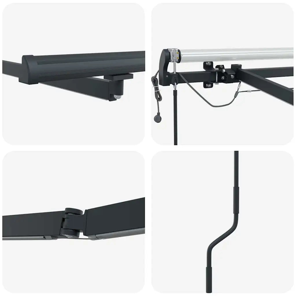 Tenda da Sole con Antracite 4 × 3 m Metallo 313261