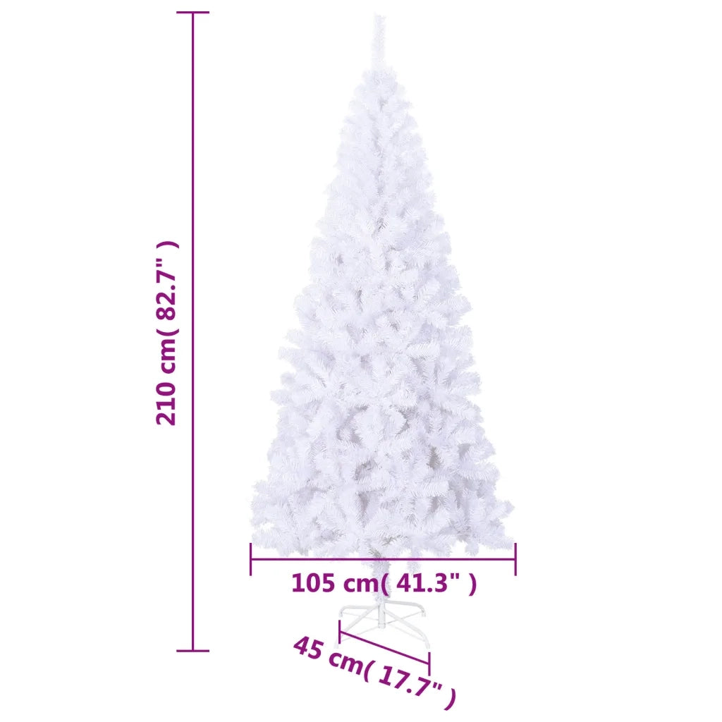 Albero Natale | Decorazioni natalizie Artificiale con Supporto Acciaio 210 cm 910 Rami