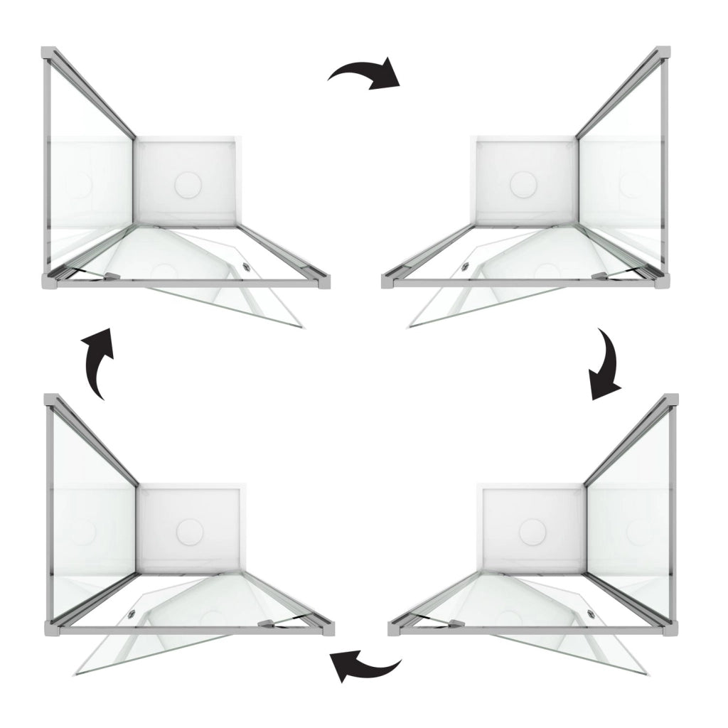 Box Doccia 75x90 AP. 75 CM H185 stampato C mod. Sintesi Duo 1 Anta
