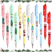 Pennarelli a gela - 12 pezzi - Design unico - Pennarelli a gela - Pennarelli multifunzionali per ufficio e scuola - Adatti a festività natalizie