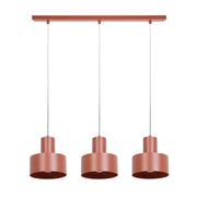 Lampada sospensione industriale 3 luci mattone 67cm E27