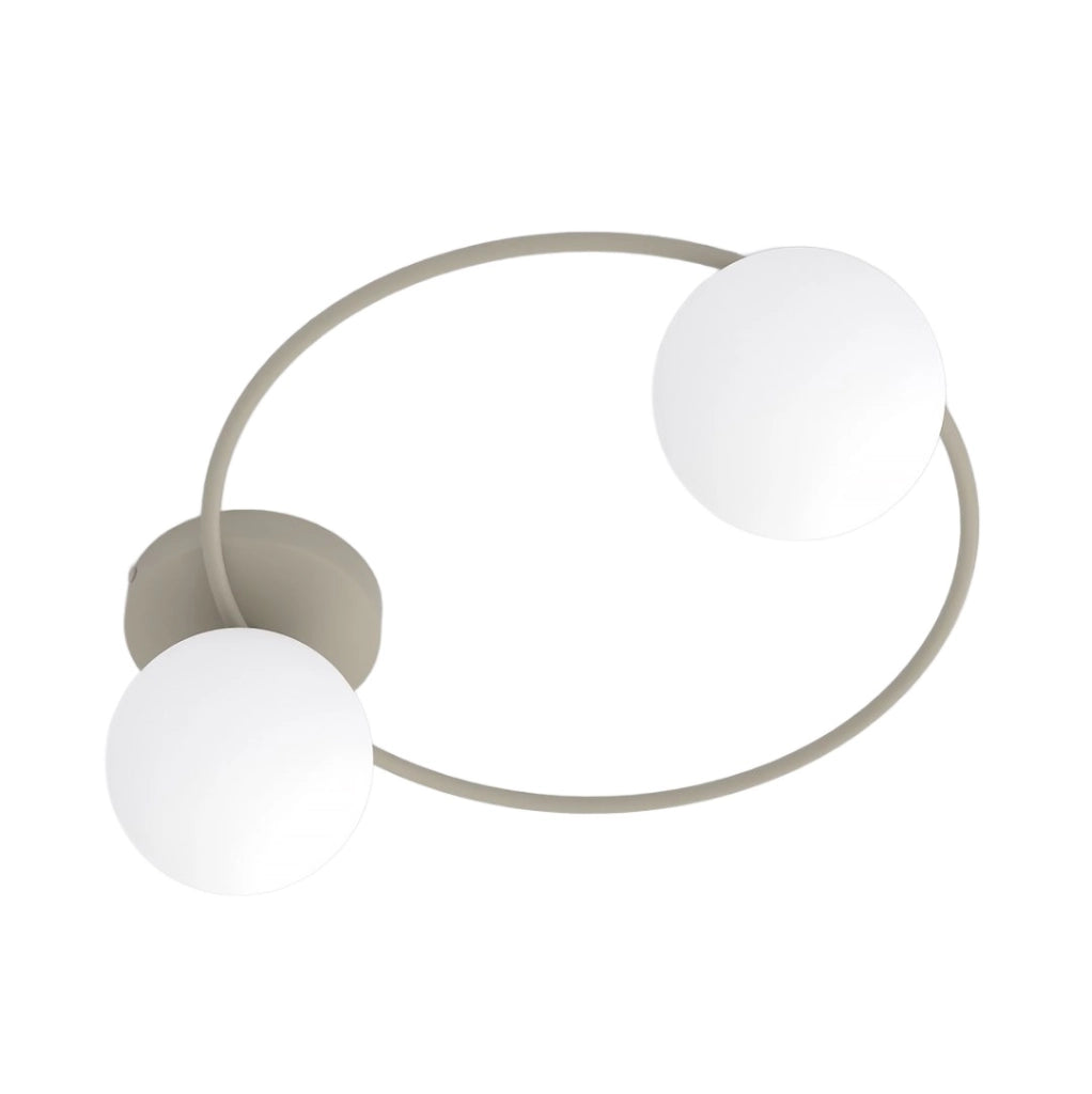 Plafoniera SOPRA 2xE14 beige bianca Emibig