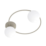 Plafoniera SOPRA 2xE14 beige bianca Emibig