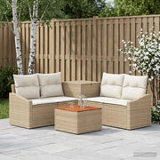 Set di divani 6 pz Beige e Bianco Crema 3447308