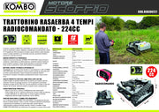 TRATTORINO RASAERBA TELECOMANDATO A SCOPPIO 224CC