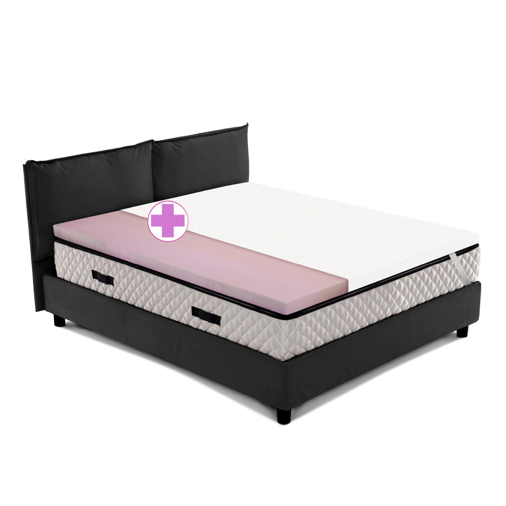 Topper francese semi rigido ORTOPEDICO, correttore materasso Alto 5.5 cm con tessuto anallergico sfoderabile e lavabile - GRAVITY misura 140x200 Cm