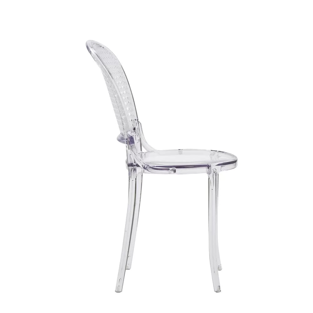 Set 2 sedie design polipropilene trasparente 46x55x88 - Mobili 2G