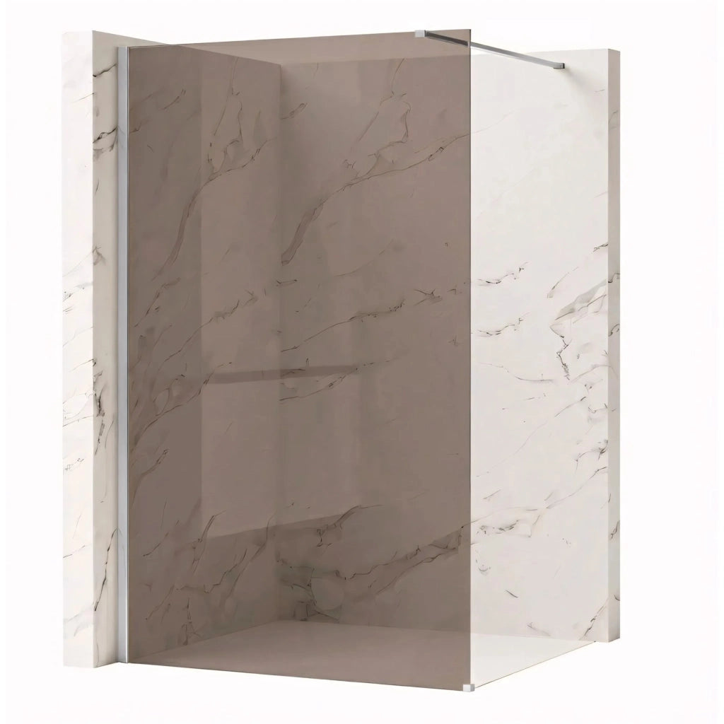 Parete Doccia Rea Flexi Brown / Chrome 120