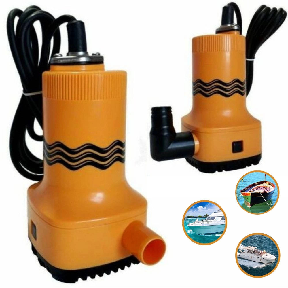 Trade Shop - Pompa Di Sentina Automatica Ad Immersione 12v 70 Lt/min 50w Barca Gommone Acqua -