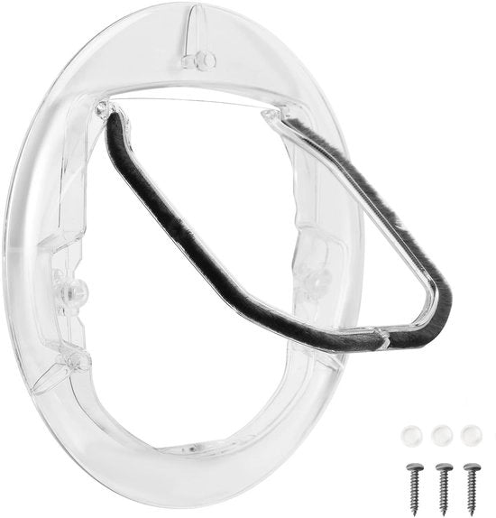 Porta automatica per animali con microchip - Ronde porta per animali - 4 punti di blocco - Ritorno automatico - Riduzione del rumore - Adatta per porte in vetro
