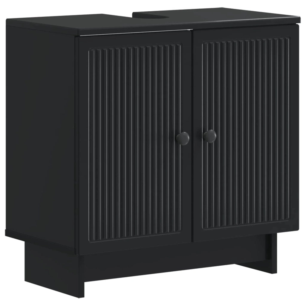 Armadio per Lavabo da Bagno EDE Nero 59,5 x 31,5 x 59 cm 895906