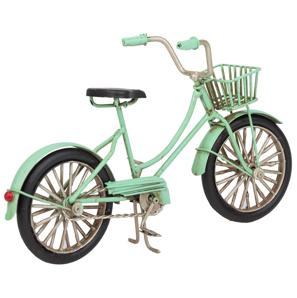 Bicicletta metallo verde 22x6,5x13h