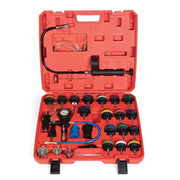 Kit tester pressione spurgo vuoto ricarica radiatore universale 27 pezzi XC9045