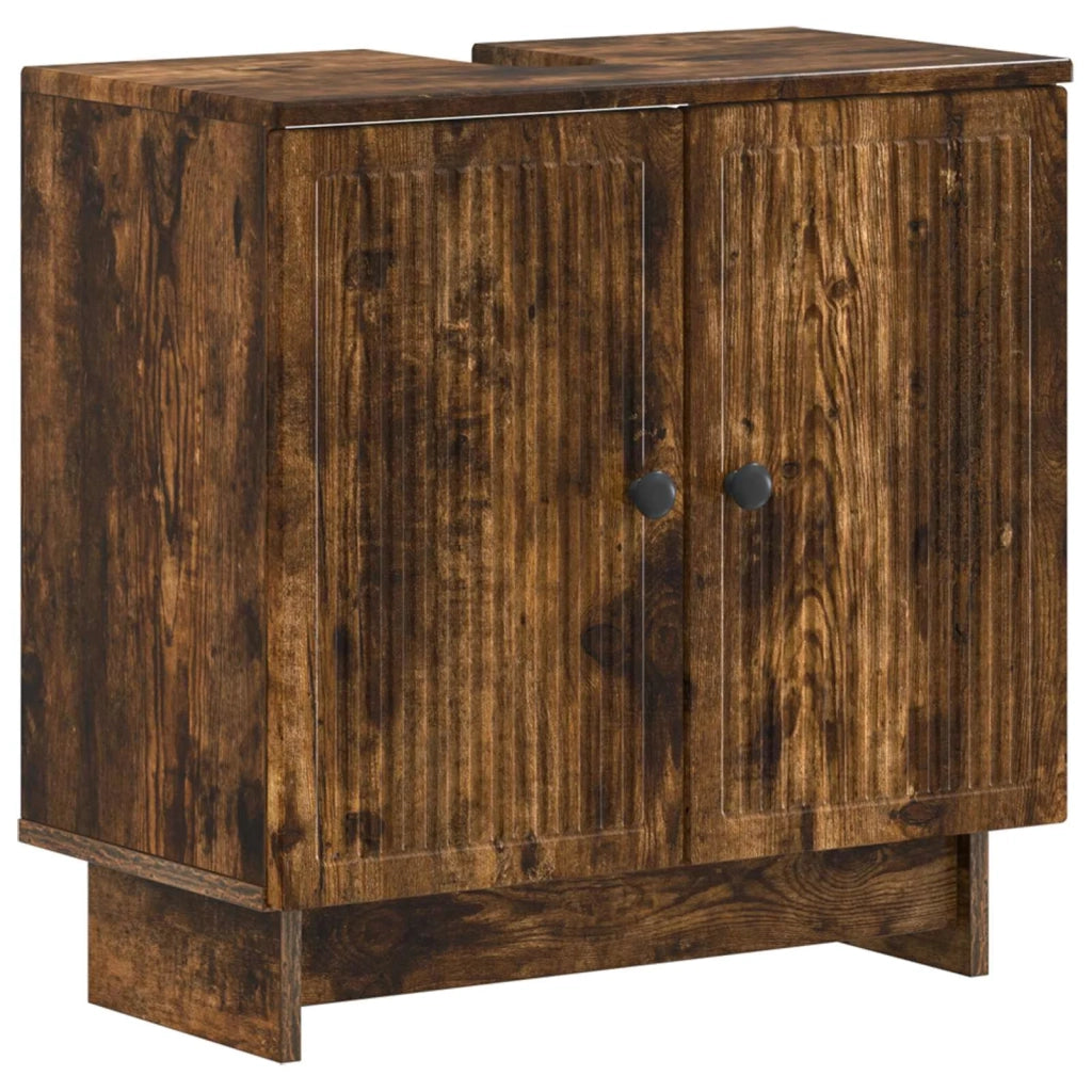 Set di Armadi da Bagno da 2 Pezzi EDE Rovere Fumo 3417581