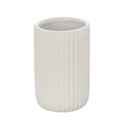 Portaspazzolini bagno da appoggio bianco in ceramica soft touch Spring