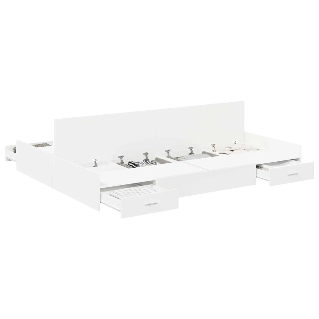 Struttura letto con contenitore Bianco 140 x 200 cm 3335293
