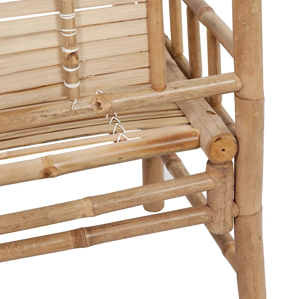 Panca da Giardino con Cuscino 120 cm in Bambù 3063877