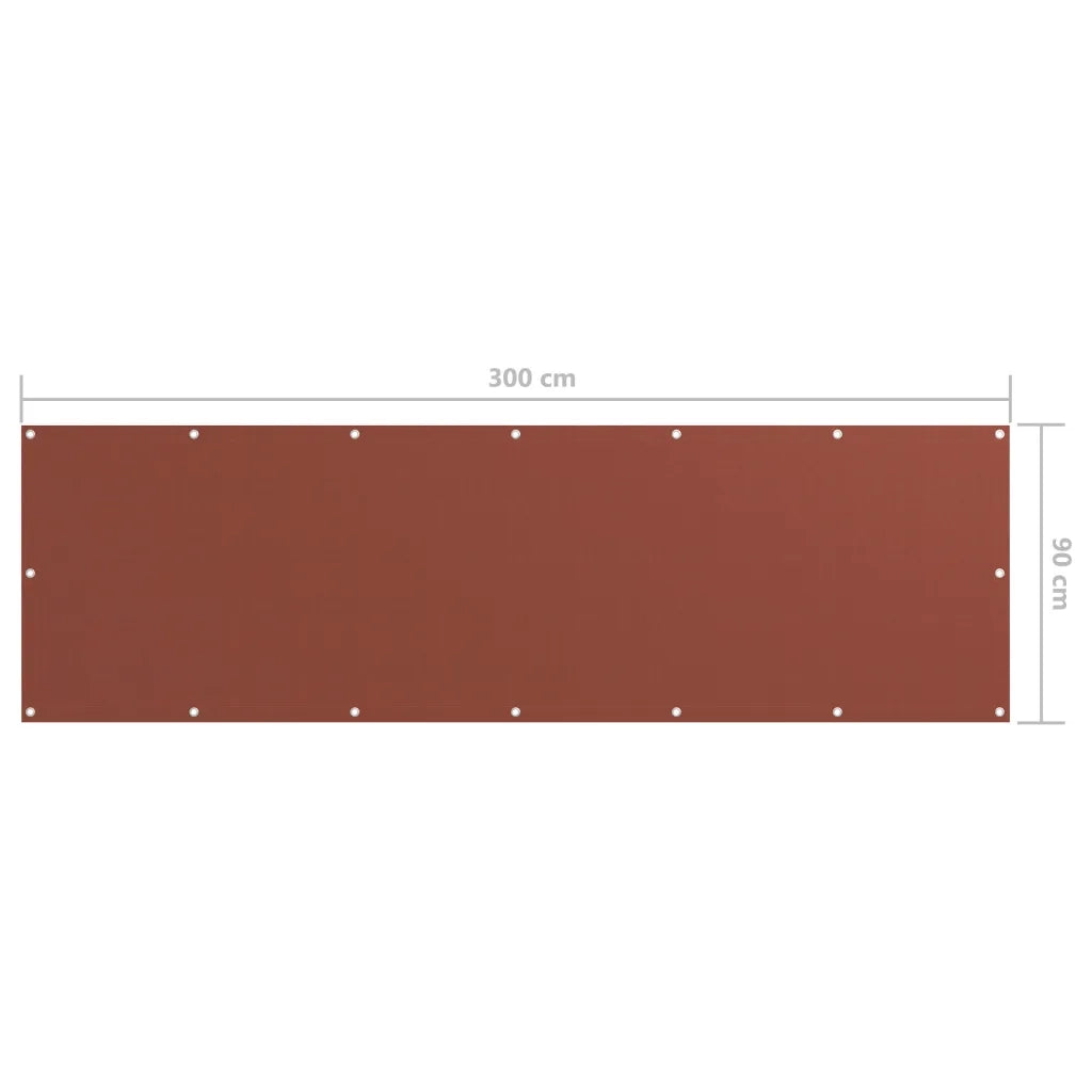 Schermo da balcone | Paravento da Balcone Terracotta 90x300 cm Tessuto Oxford