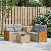 Set di divani 6 pz Beige e Grigio Chiaro 3447723