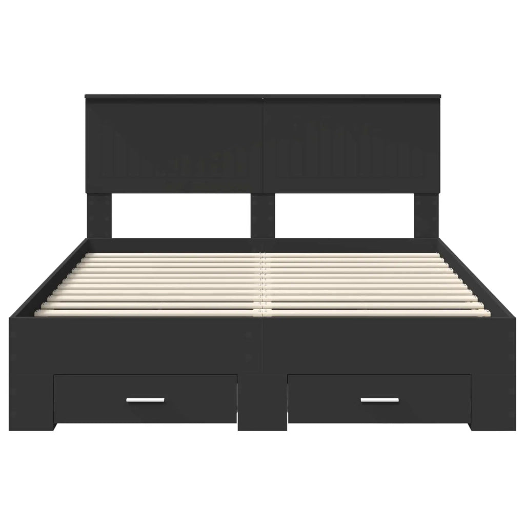 Struttura del letto Nero 135 x 190 cm Legno multistrato 3410905