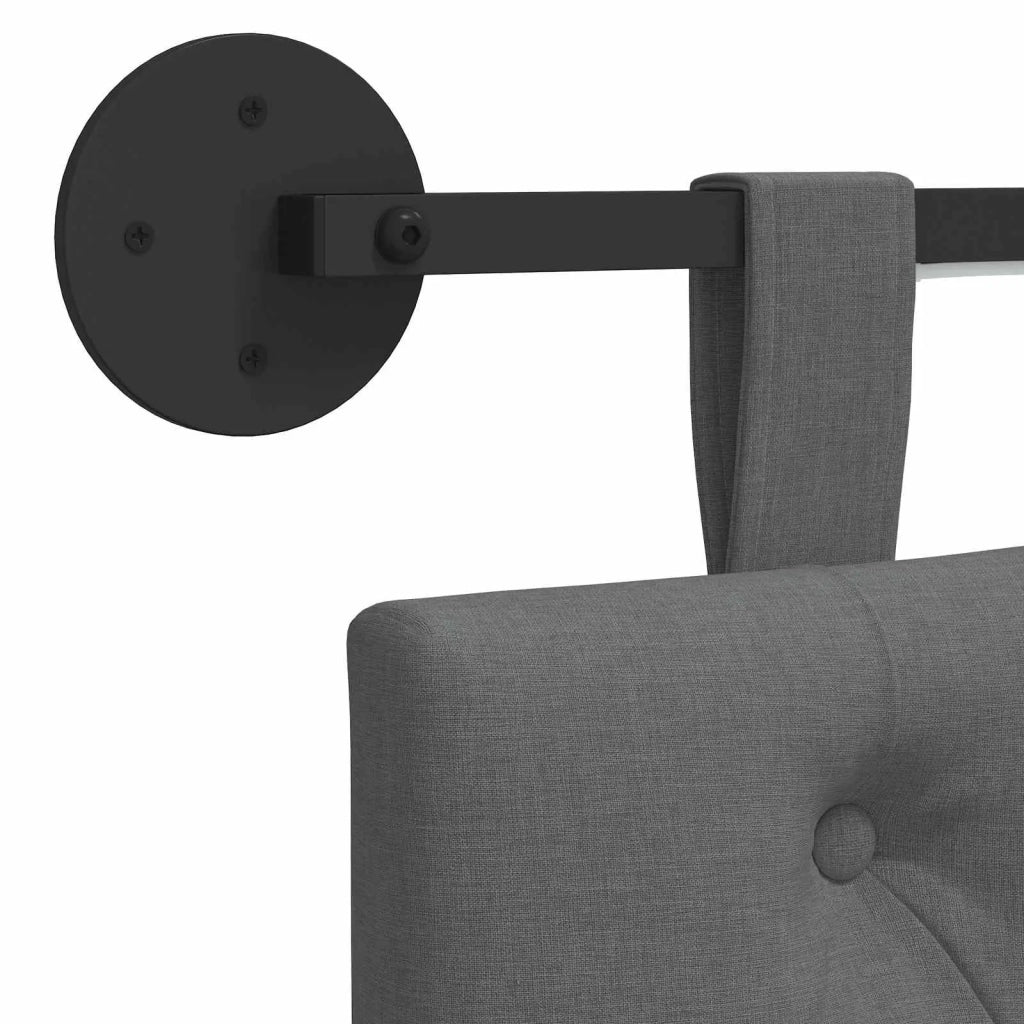 Testiera | Testata sospesa Con luce LED Grigio Scuro Tessuto