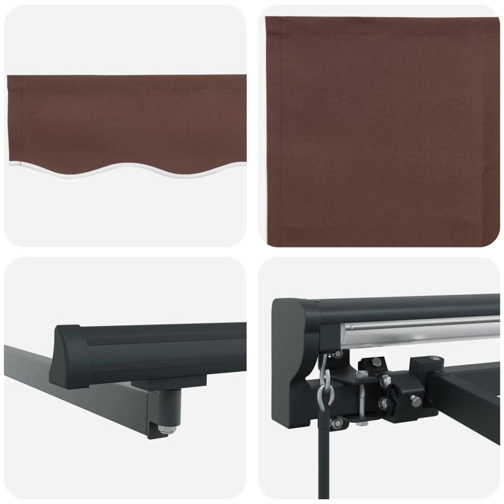Tenda retrattile manuale Marrone 3,5 x 2 m 3420407