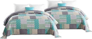 Sprei a Patchwork Luxe - Quilt - Letto - Disegno Inversibile - Lavabile in Macchina - Sostenibile - 150x200cm, 170x210cm, 220x240cm, 240x260cm