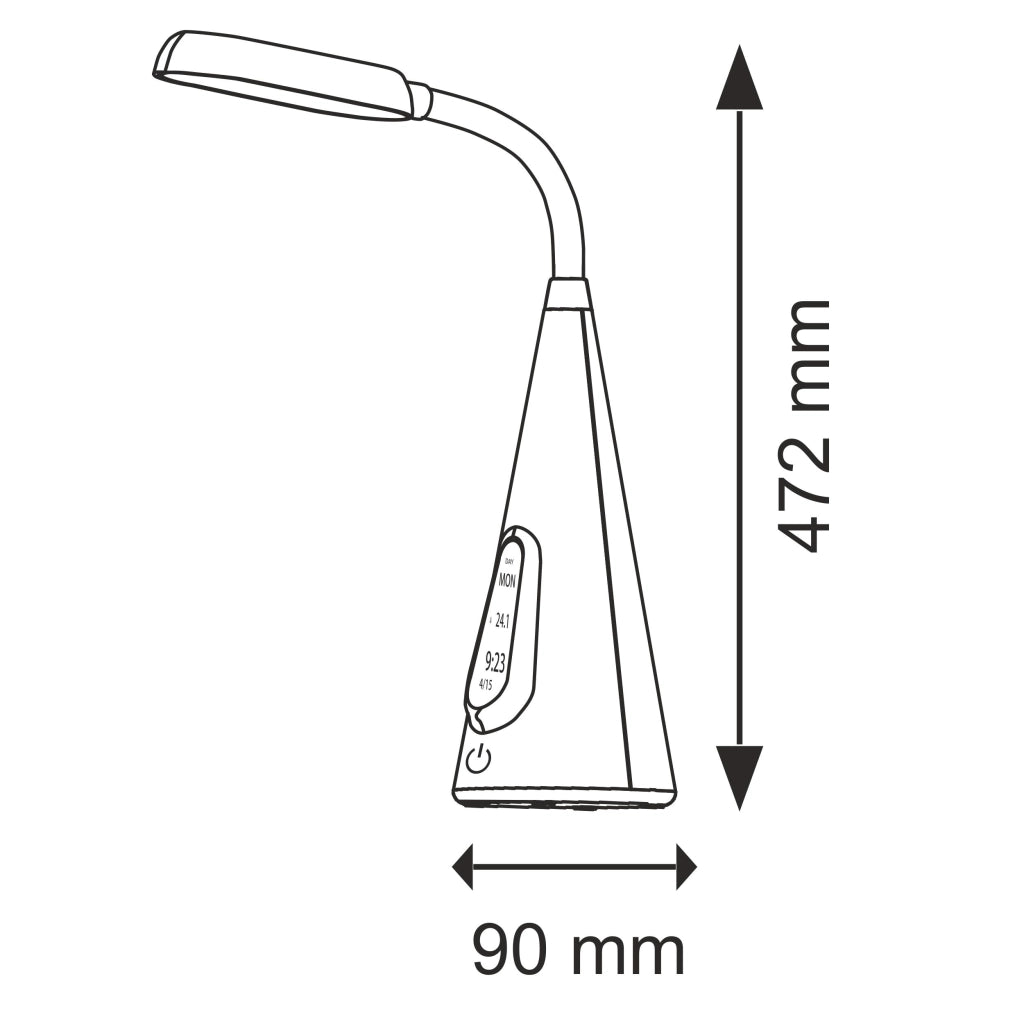 Lampada da scrivania LED 7W 3000K display bianca Polux