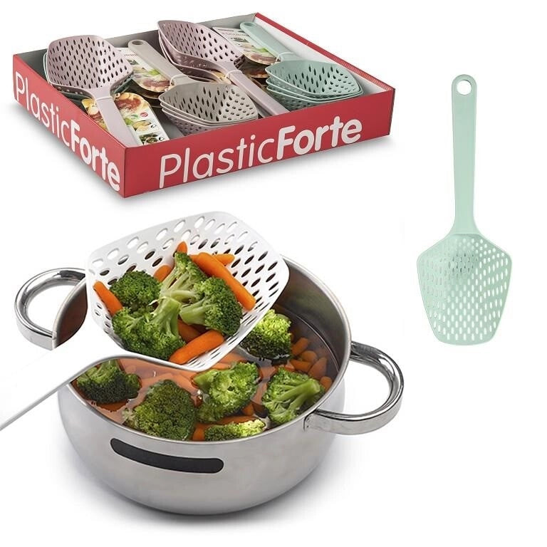 1 Pezzo Mestolame da Cucina Schiumarola in Plastica Vari Colori
