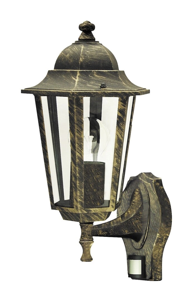Applique esterna classica Velence oro E27 con sensori