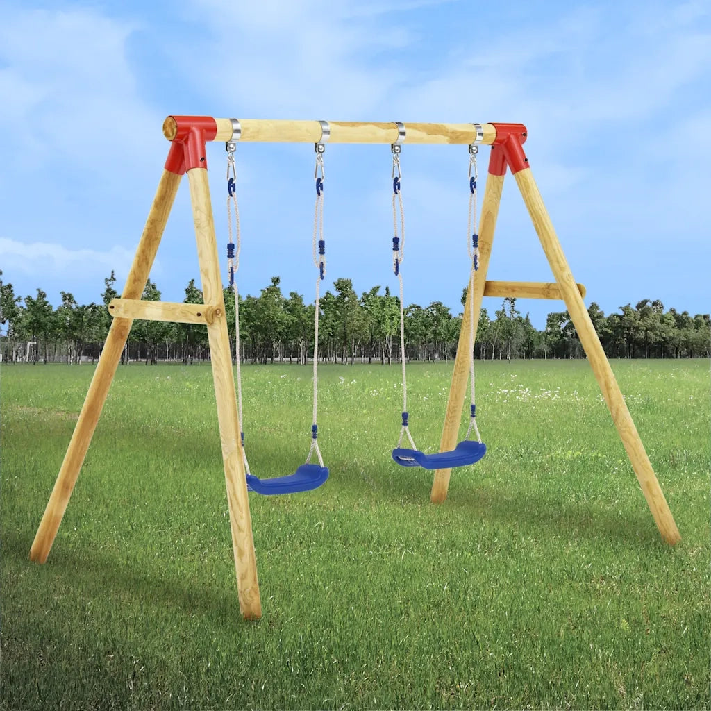 Set Altalena da Giardino 230x130x166 cm in Legno di Pino 279062