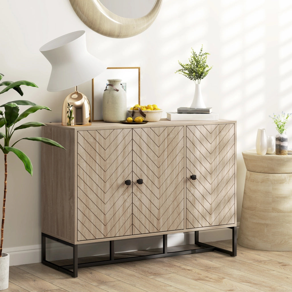 Armadio a due ante con ripiani regolabili ¨C Minimal ¨C Quercia 108x40x80