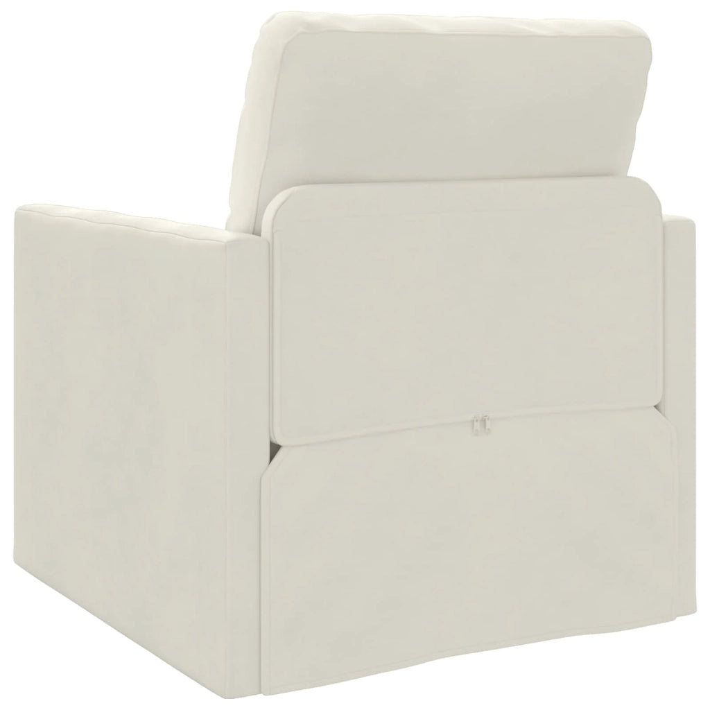 Divano letto Crema 74 x 77 x 81 cm Velluto 4106620