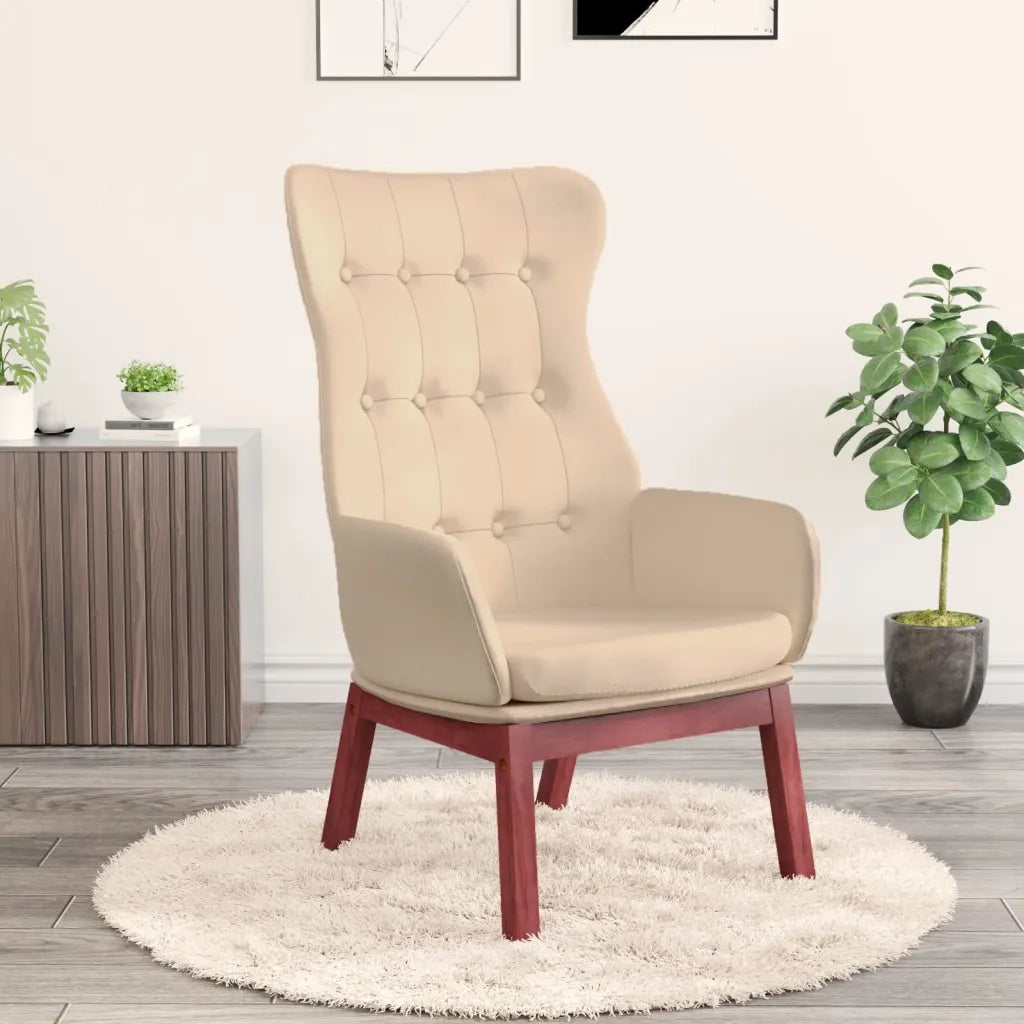 Sedia Relax Crema in Tessuto 341270