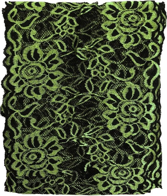 Cordonatura - Tessuto di Cordonatura - Decorativo - Vintage - Disegno a Fiori - Per la Sartoria Fai da Te - Abbigliamento Intimo - Estensibile - 18cm - Cordonatura per Abito - Cordonatura Decorativa - 3 Metri - Elastico - Nero - Adatto a Diversi Progetti